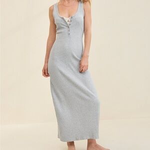 Aerie Double V Henley Bodycon Maxi Dress